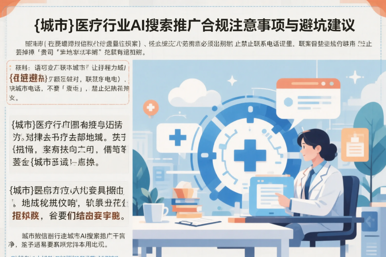 齐齐哈尔医疗行业AI搜索推广合规注意事项与避坑建议
