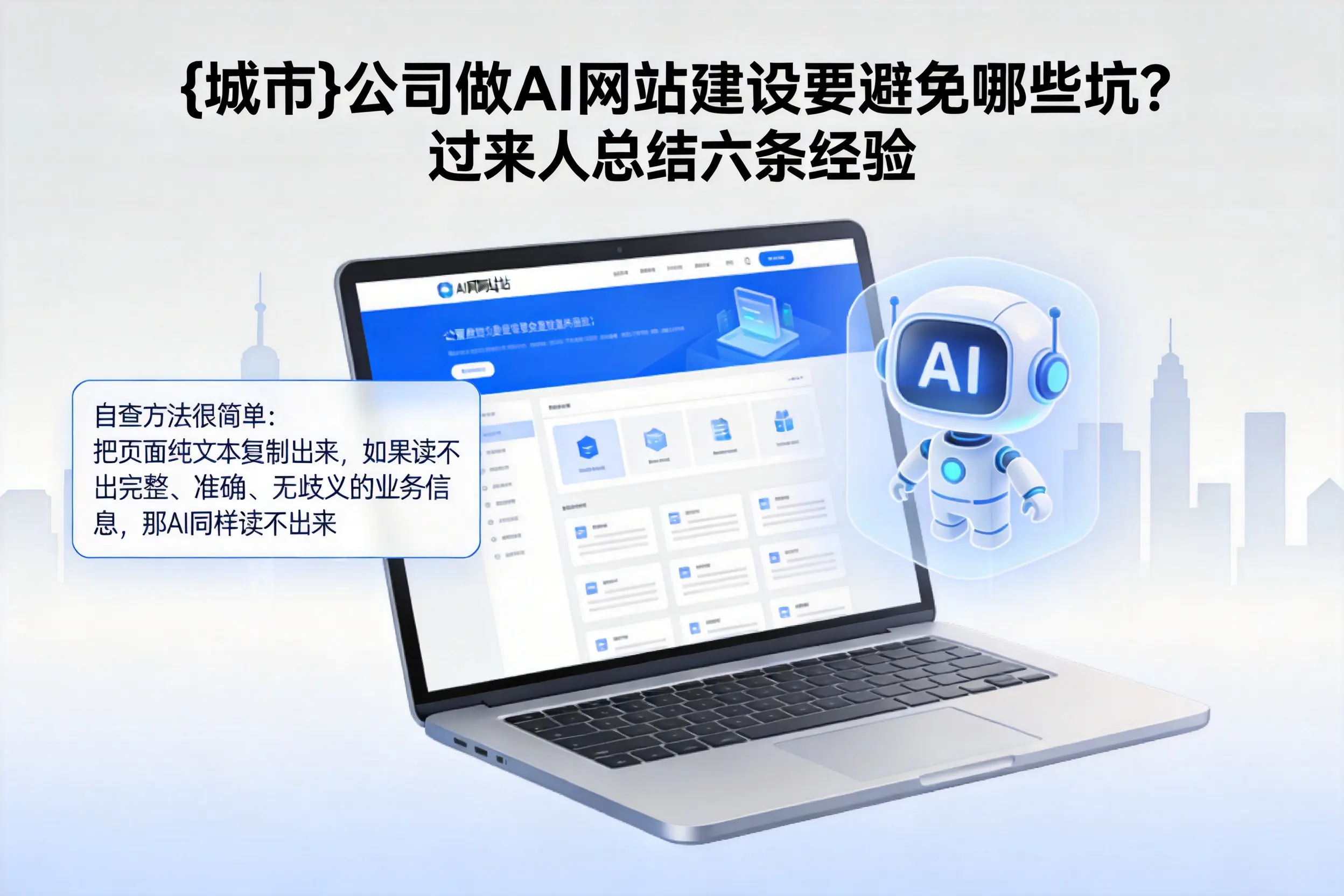 齐齐哈尔公司做AI网站建设要避免哪些坑？过来人总结六条经验