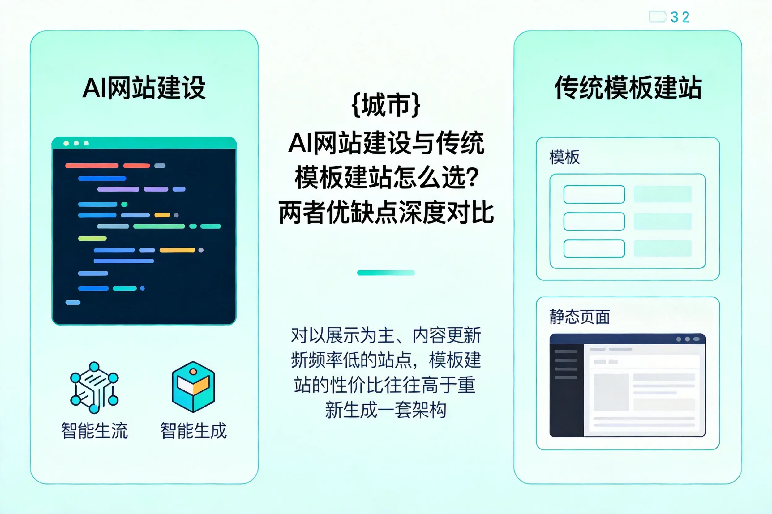 齐齐哈尔AI网站建设与传统模板建站怎么选？两者优缺点深度对比