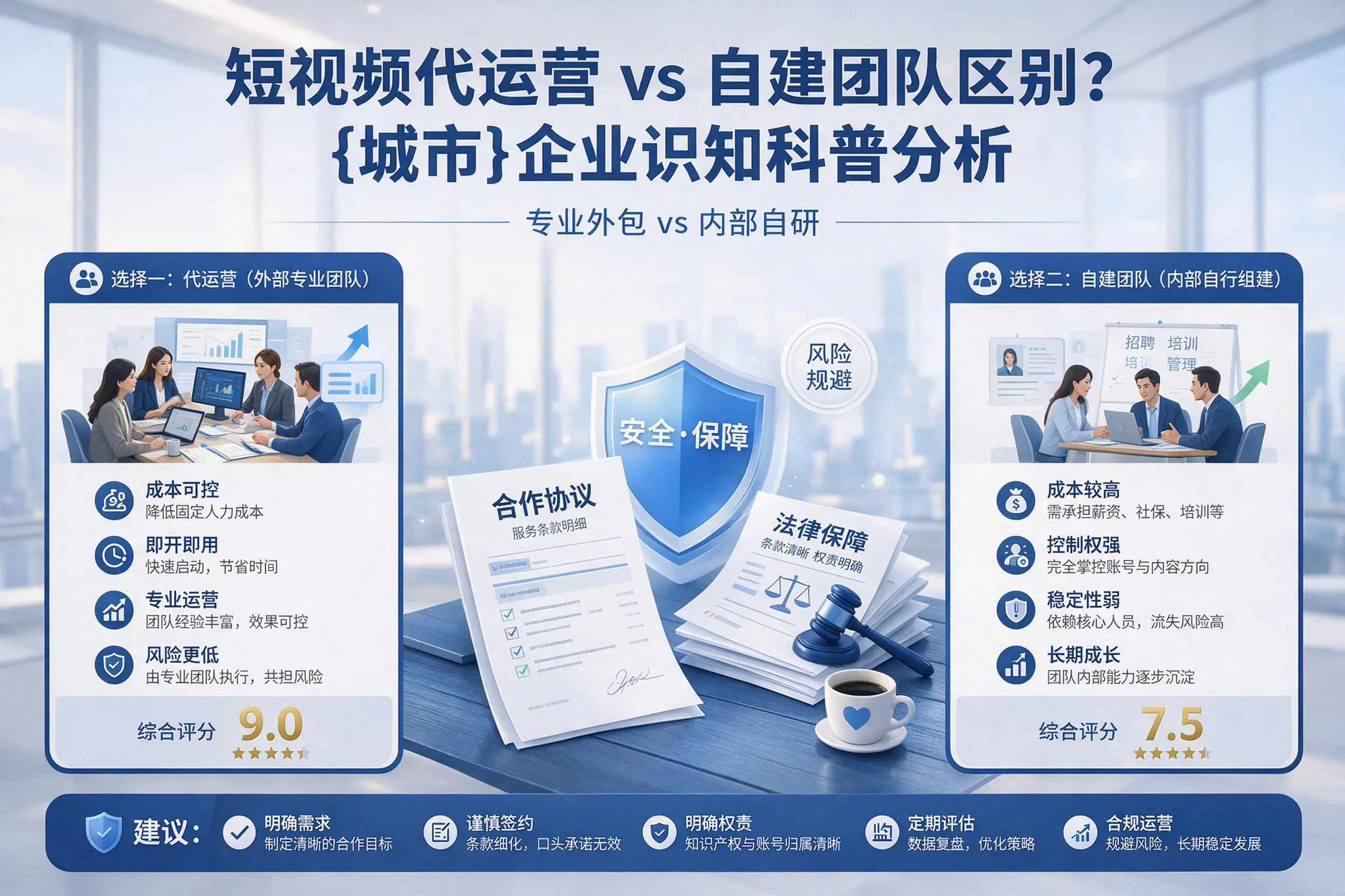 短视频代运营与自建团队区别？齐齐哈尔企业认知科普分析